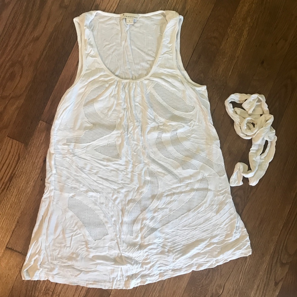 White Textured Coverup/Tunic